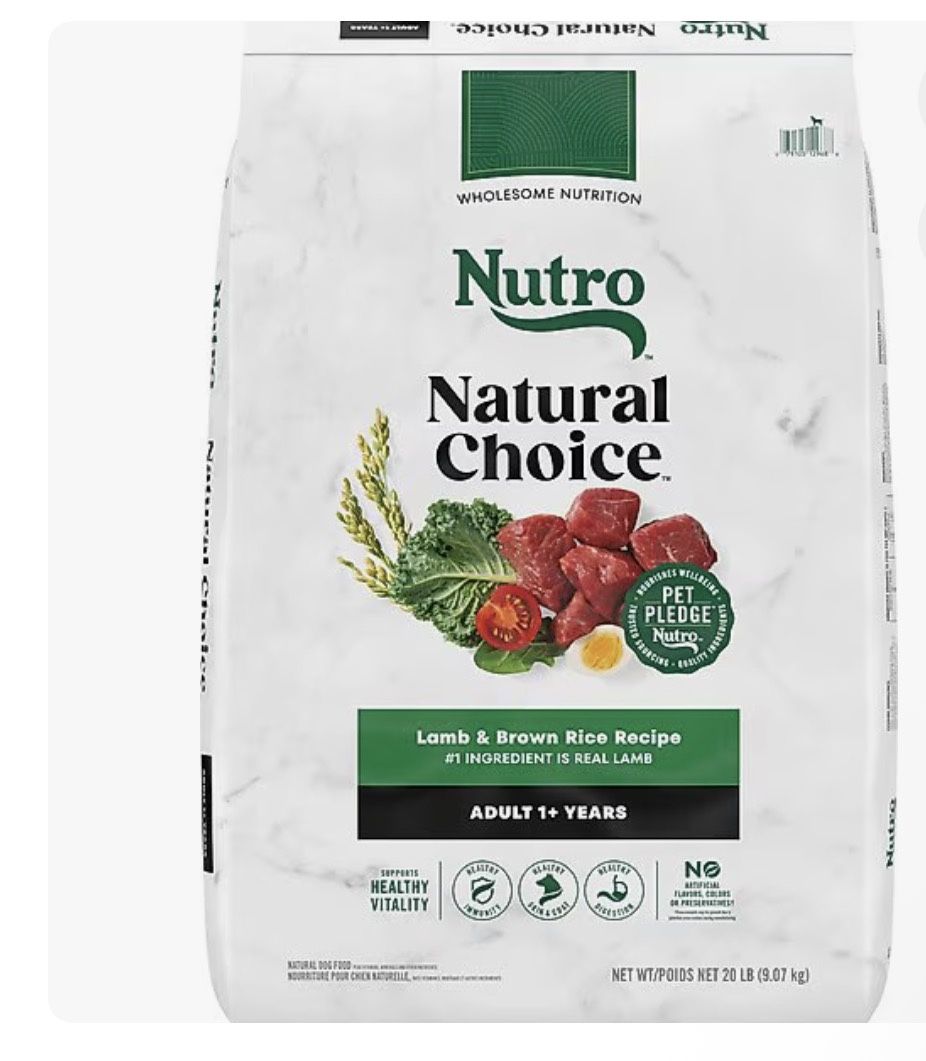 Nutro Natural Choice Adult Lamb & Brown Rice Recipe Dry Dog Food, 12 Lb