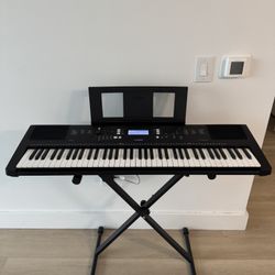 Yamaha PSR-EW310 76-key Portable Keyboard Bundle with Stand, Power Supply And Rolling Stool