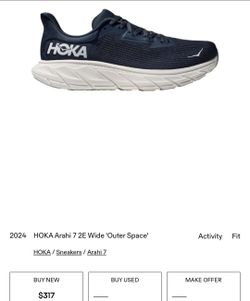 HOKA Arahi 7 2E Wide 'Outer Space
Used
Size 11.5