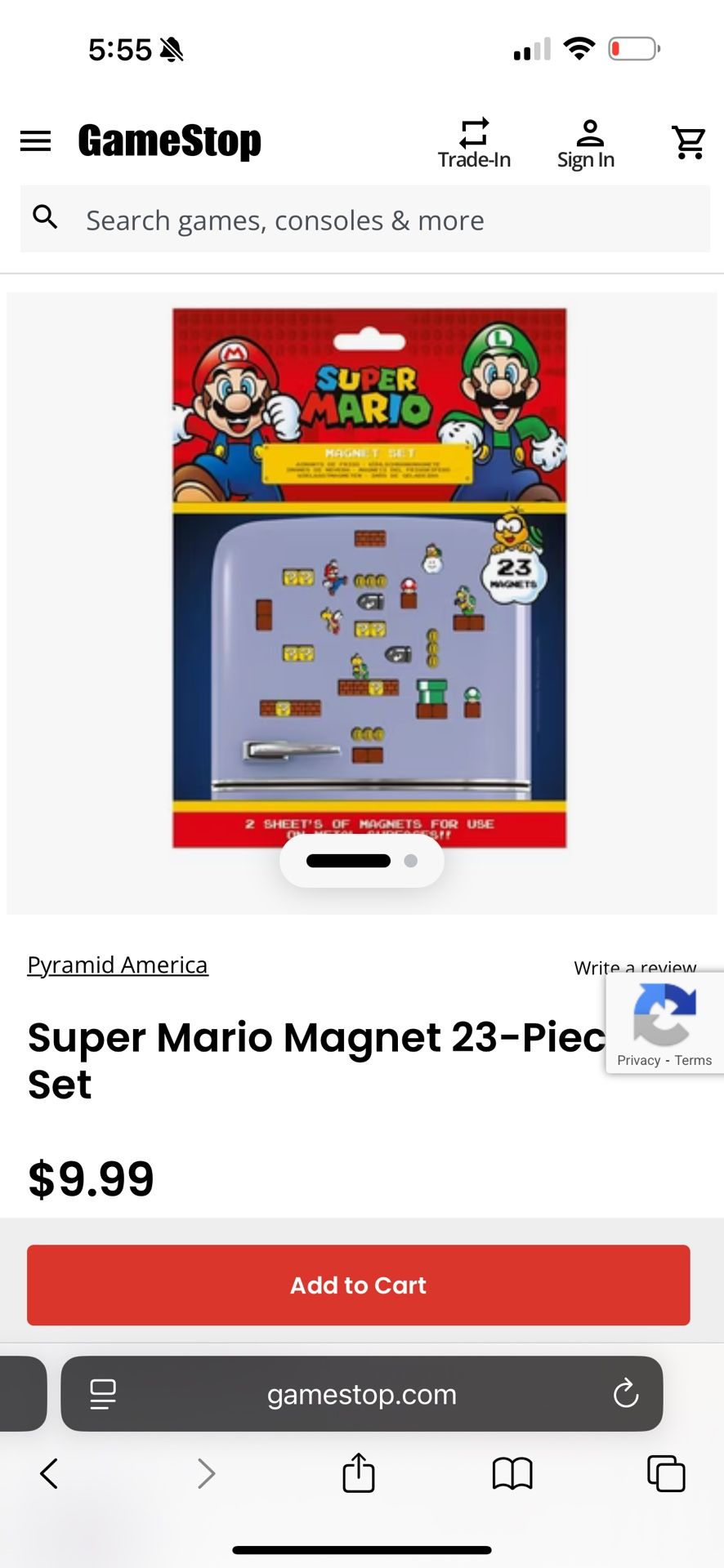 2 Packs Of Mario Magnets
