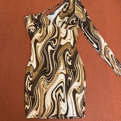 Brown Swirl Dress