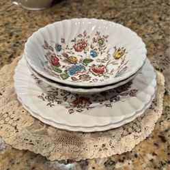 Staffordshire Bouquet- (5) Pieces Ironstone