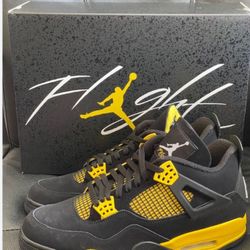 Brand New Jordan 4 Yellow Thunder 