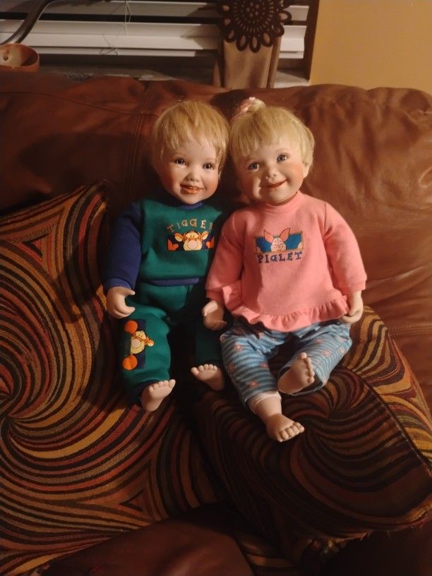 2 Porcelain Baby dolls