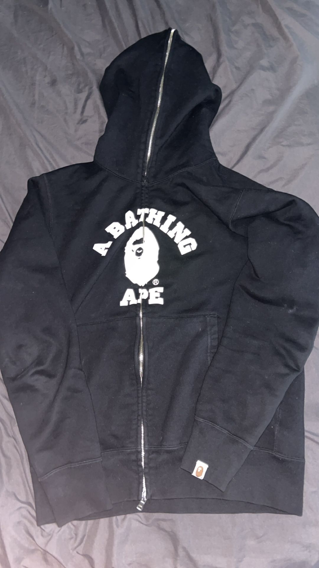 bape college full zip hoodie