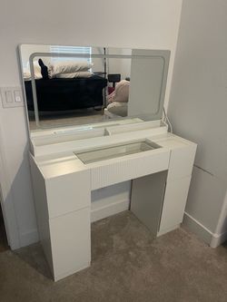 Vanity with mirror
