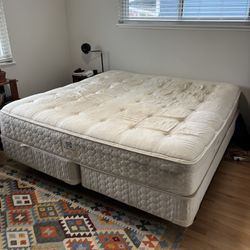 Free Sealy Fenway king matress, box springs and metal frame