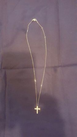 Nadri silver necklace cross pendant