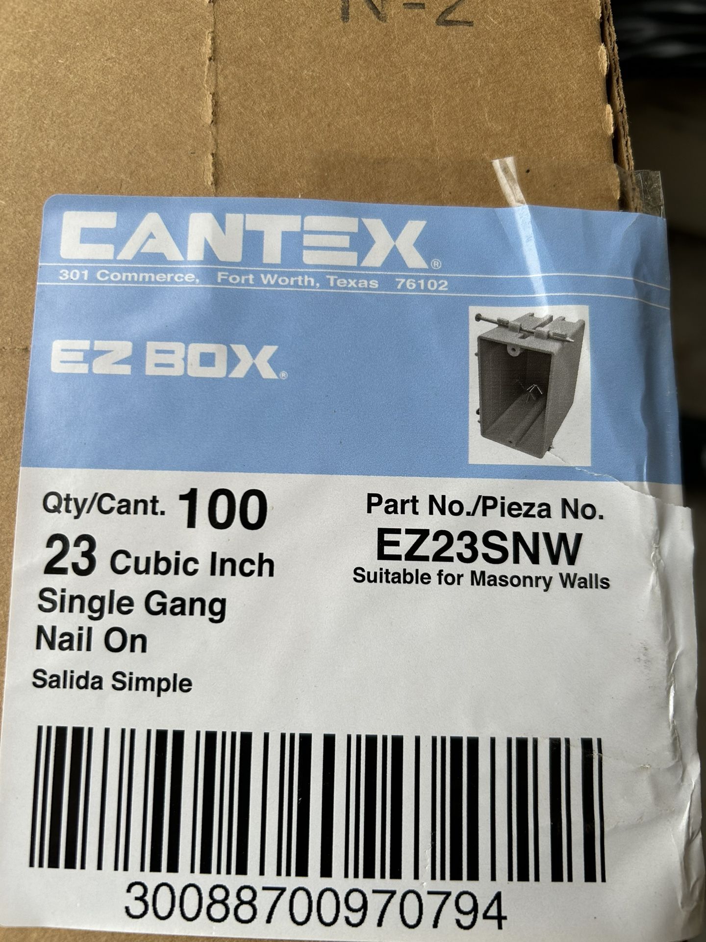 Cantex Single Gang Boxes