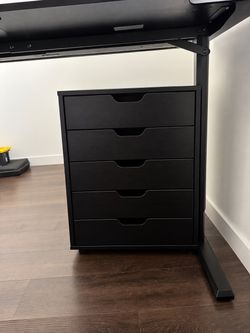 Black 5-Drawer Storage Cabinet