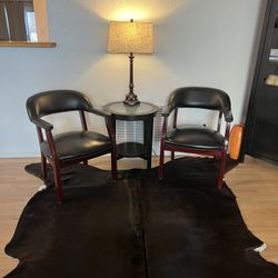 Pair of leather chairs