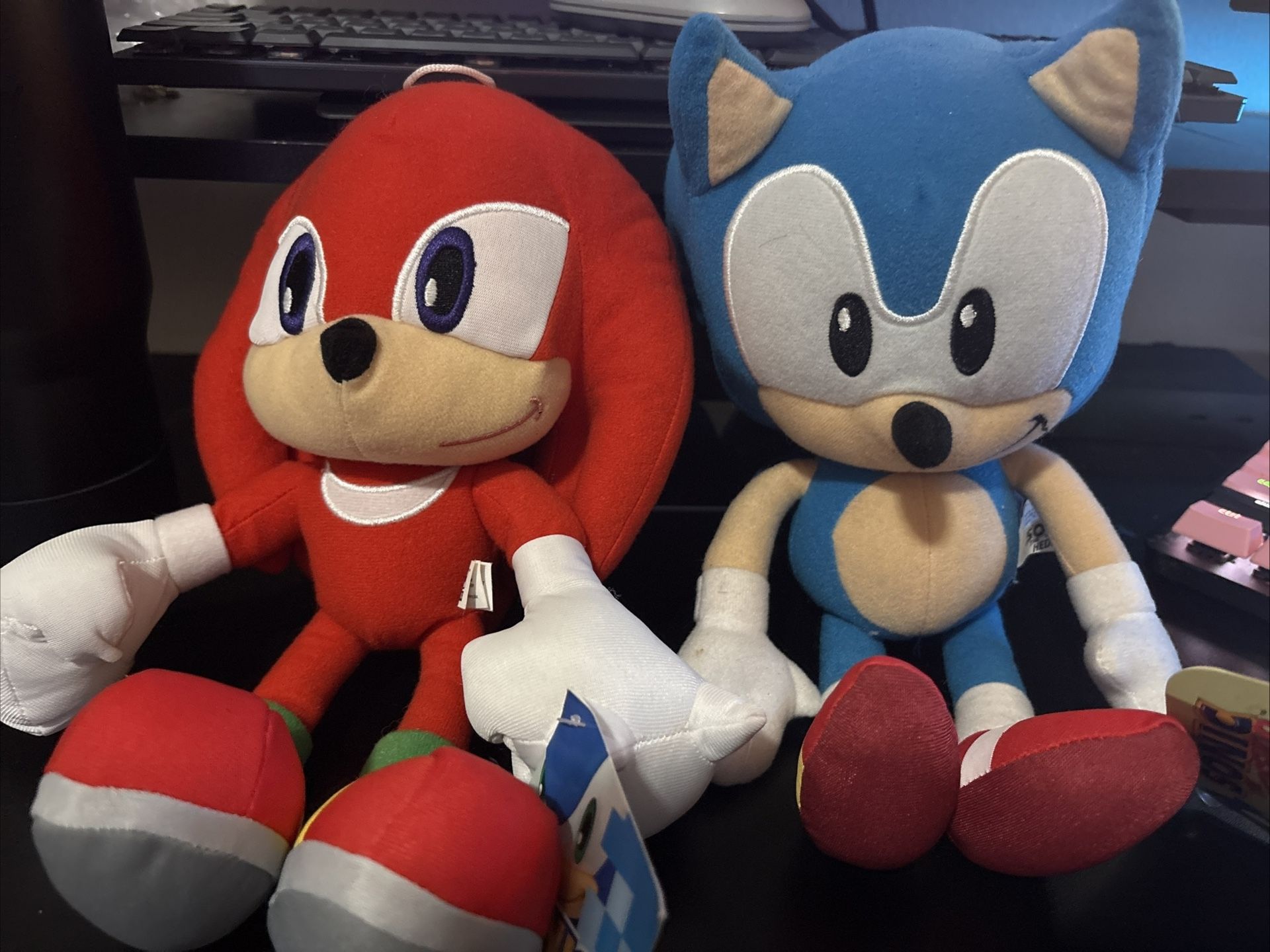 Sonic & Knuckles Plushies. Official Sega!