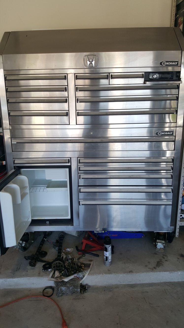 Kobalt tool chest fridge and radio
