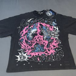 HellStar Tee “Black/Pink/Blue”