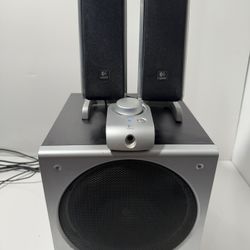 Logitech Z3 (S-0085A) Wood Grain Desktop Speakers w/ Wired Remote & Sub