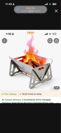 Tiny camp grill