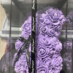 Purple Flower Teddy Bear