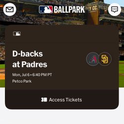Padres vs. Diamondbacks – TONIGHT, 7/6