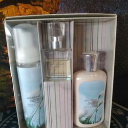 Bath And Body Works Sea Island Cotton Perfume Body Wash and Lotion GIFT SET.
