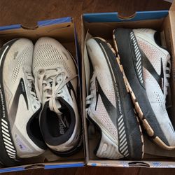 2 Pairs Of Brooks Ladies Sneakers Size 8 