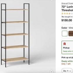 Ladder Bookshelf 72inch 