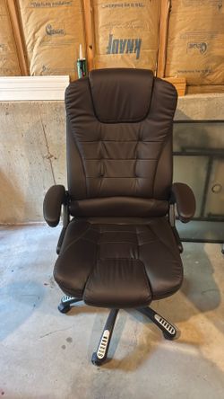 Leather chair with massage