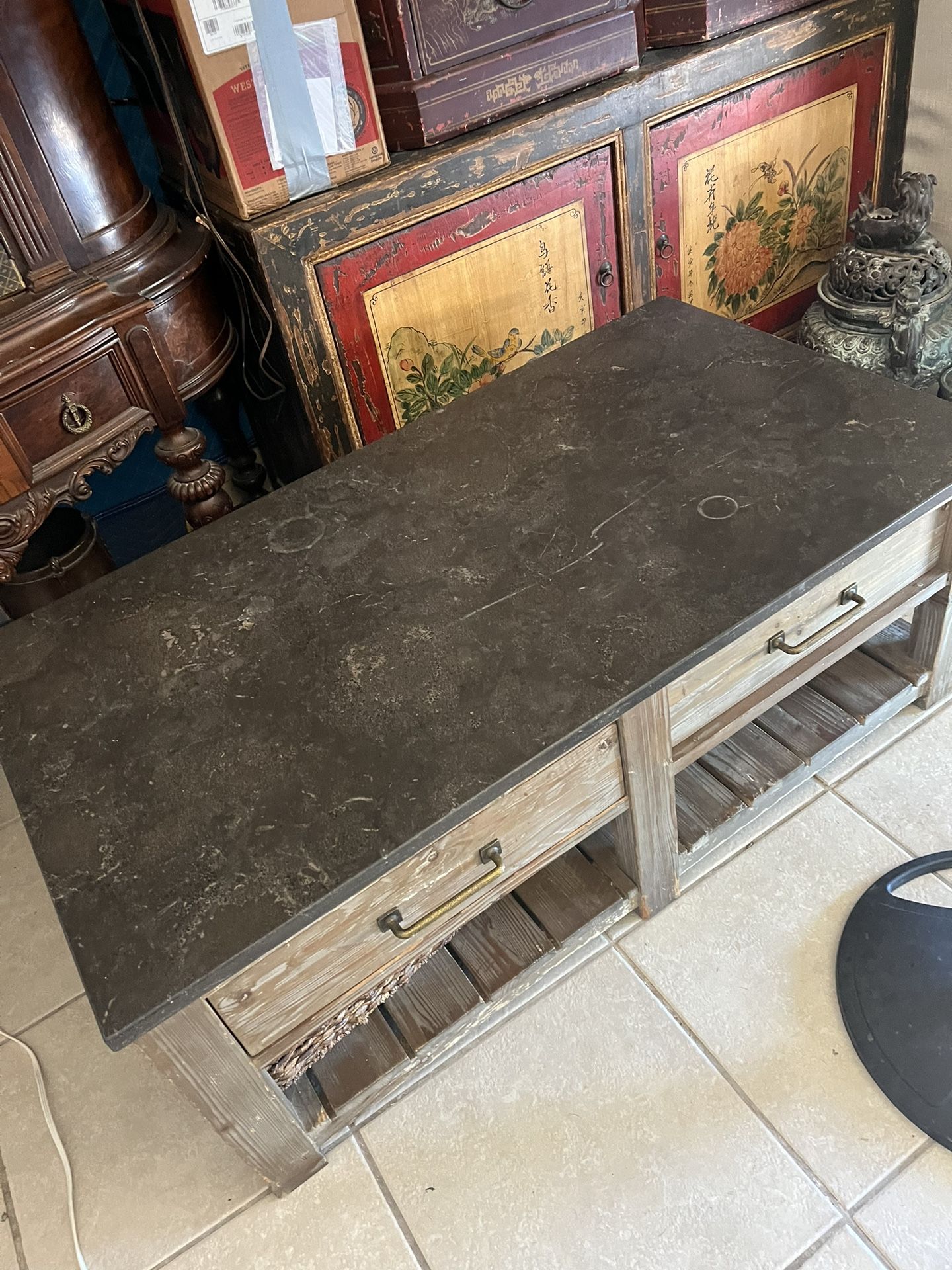 RESTORATION HARDWARE COFFEE TABLE (weighs A Ton)