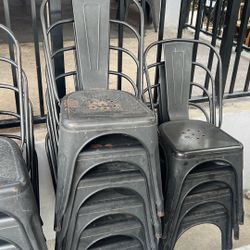 Metal Restaurant Chairs (16)