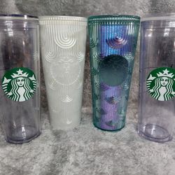 4 Starbucks 24 Oz Tumblers No Straws Must Pick Up
