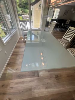 Solid wood farmhouse style table and chairs