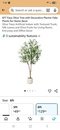 Pimido 6ft Artificial Indoor Decorative Faux Olive Tree  Brand New (Price Is Firm)