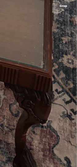 Coffee table Brown solid wood with Glass top