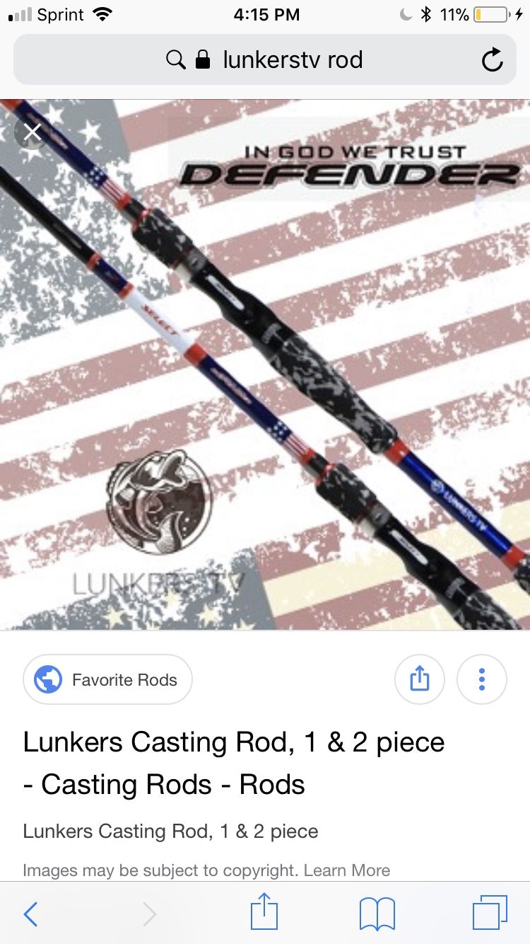 Lunkers tv rod by favorite fishing