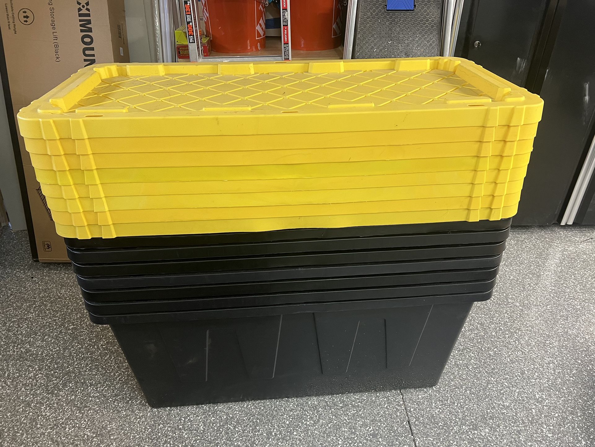 57 Gallon Storage Tote With Lid HDX Home Depot