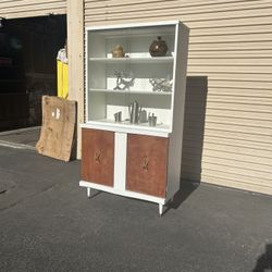Vintage Refinished Hutch Cabinet.
