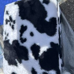 Cow Printed Stool With Storeage