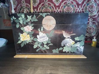 Vintage Asian Lacquered Trunk