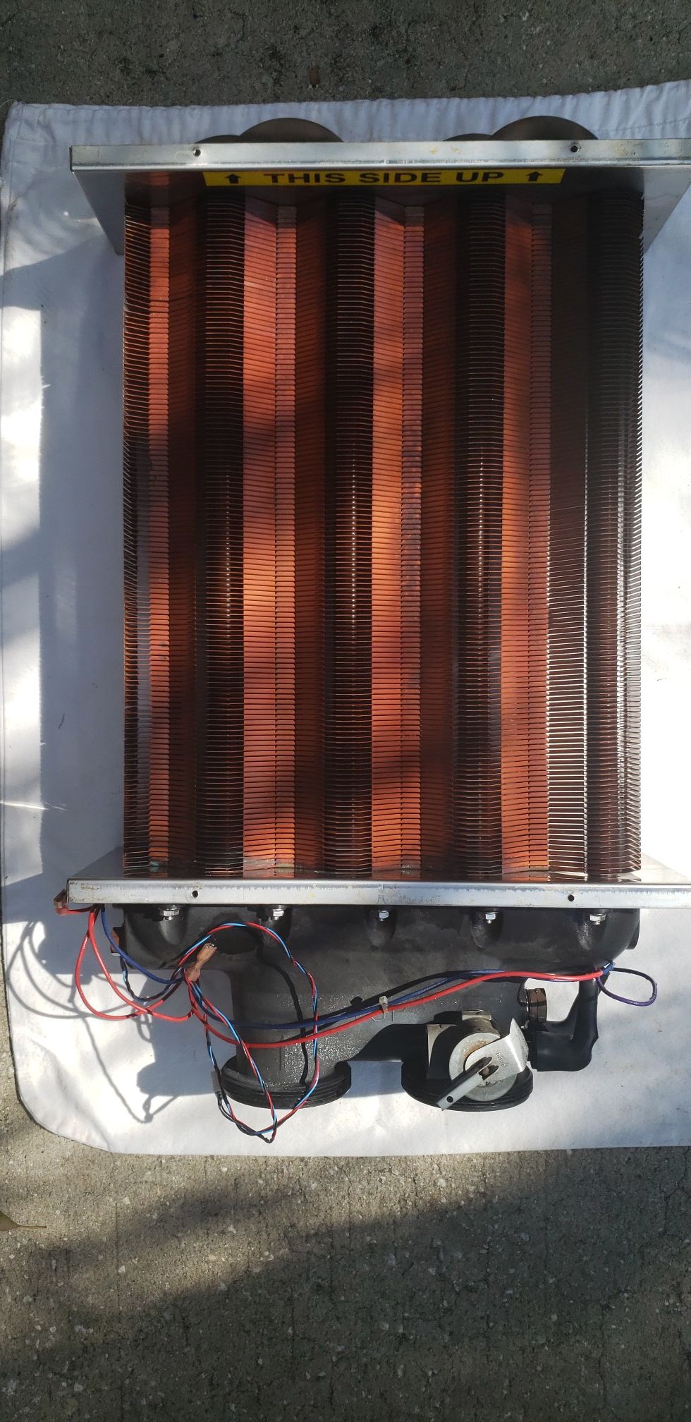 Used Hayward IDXLHXA1250 pool gas heater heat exchanger