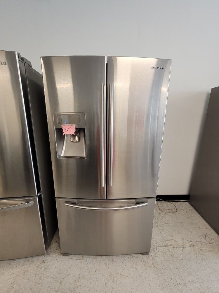 Samsung Stainless Steel French Door Refrigerator Used Good Condition With 90day's Warranty