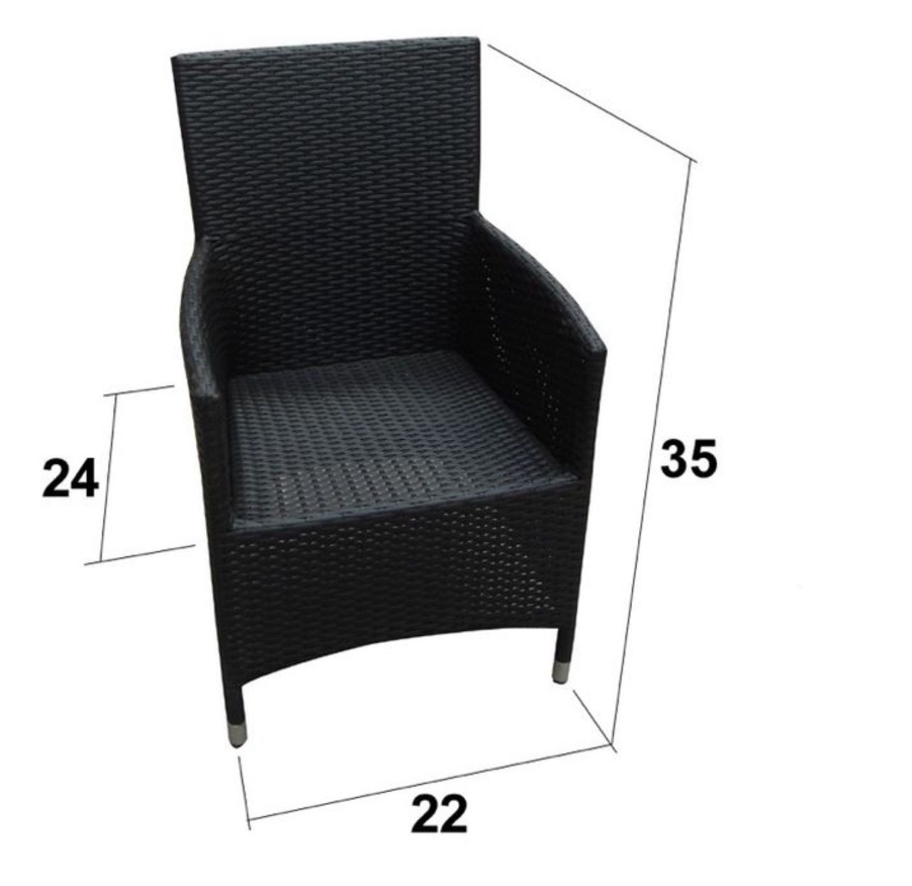 2 OHANA Wicker Patio Chairs with Beige Cushions - Brand New 