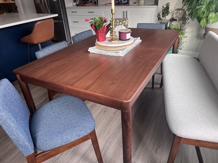 Open Box Article Heidi 62"-82.75" Walnut Extendable Dining Table