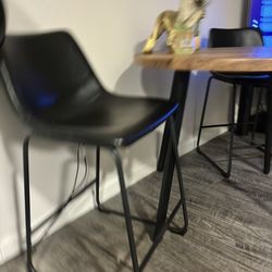 Leather bar stools