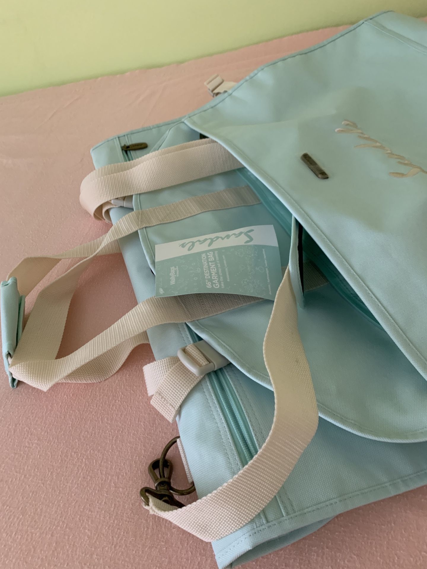 66” Baby blue Wedding/gown Canvas Garment Bag