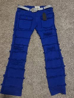 blue ripped denim jeans