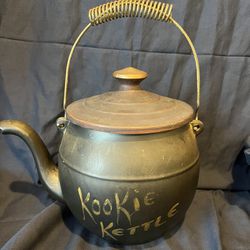 Vintage McCoy Pottery Black Cookie Jar Kookie Kettle