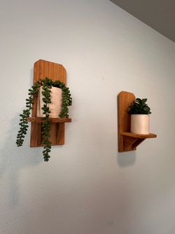 Pair of Cedar Wall Sconces
