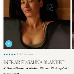 INFRARED SAUNA BLANKET - Higher dose. Used Few Times