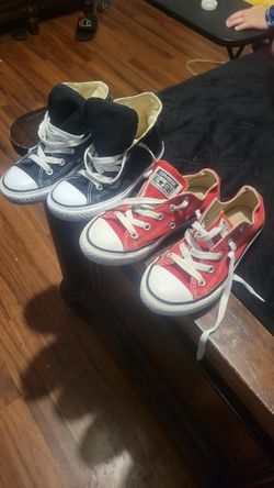 2 pair size 13 converse sneakers