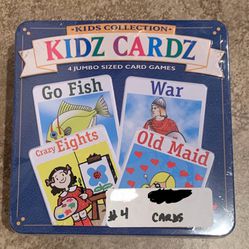 Cardinal- KIDZ CARDS- Kid’s Collection- 4 Jumbo Sized Card Games- NEW & FACTORY SEALED