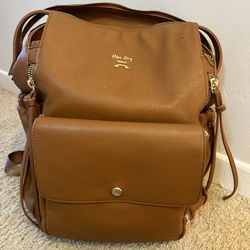 DIAPER BAG BACKPACK LEATHER